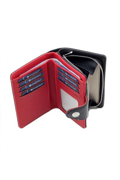 CENGİZ PAKEL Medium Size Black-red Wallet