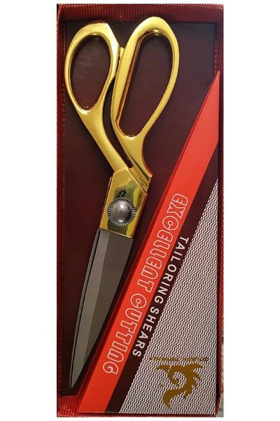 sgshobby Fabric Tailor Scissors Stainless Steel Gold Color 24 Cm 9.5"