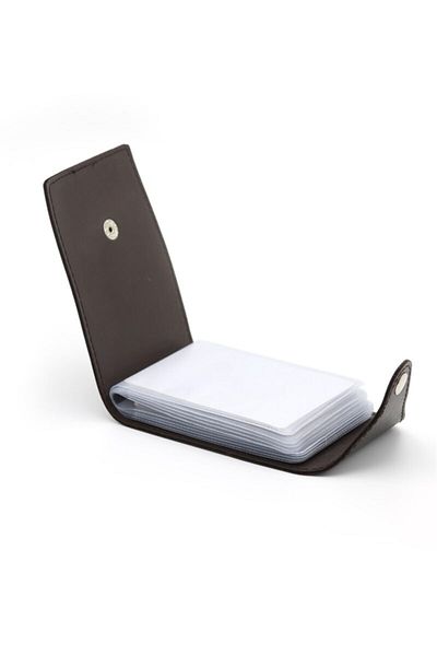 2K Credit Card Holder Brown 10 Sheets Horizontal 7x10,5 Cm