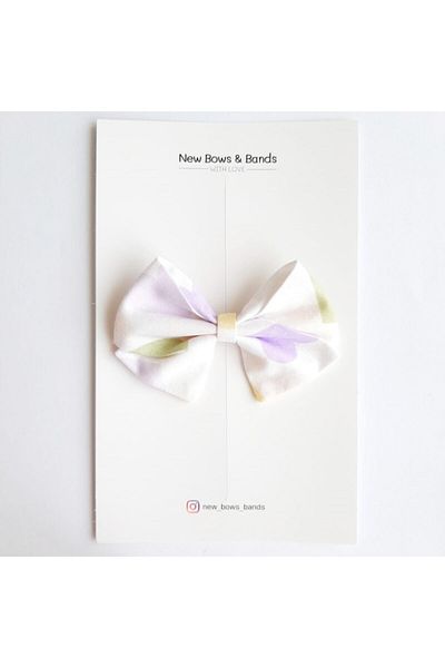 NEW BOWS BANDS إبزيم على شكل فيونكة بيضاء للفتيات والأطفال
