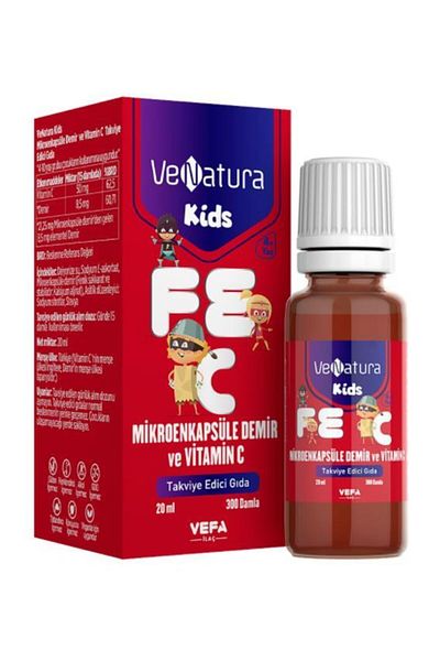 VeNatura 20 Ml Unisex Children Kids Microen Capsule Iron and Vitamin C