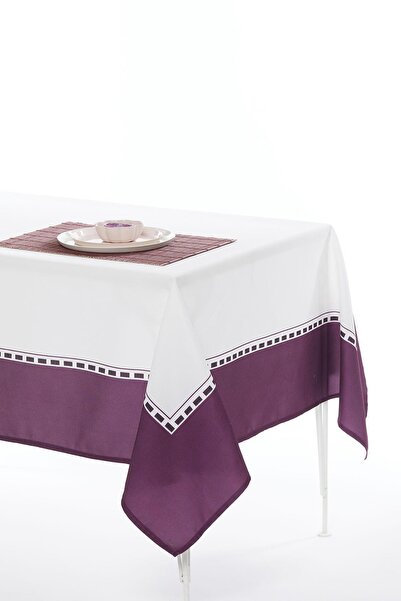 AYSHOME Flat Framed 145x200 Stain-Proof Honeycomb Fabric Tablecloth