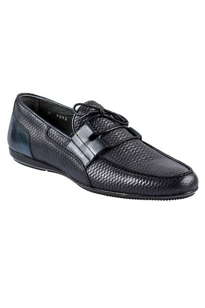 Fosco Navy Blue Genuine Leather Men's Loafer Shoes Fsc9032navy