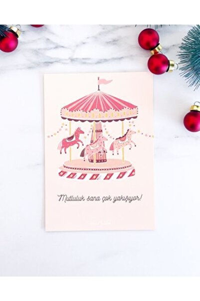 Bikutumutluluk Vintage Atlı Karınca Mottolu Hediye Kartı