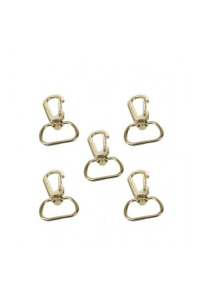 Aker Hediyelik Gold Macrame Keychain Attachment 20 Pieces Wire Hook Keychain Clip Ring