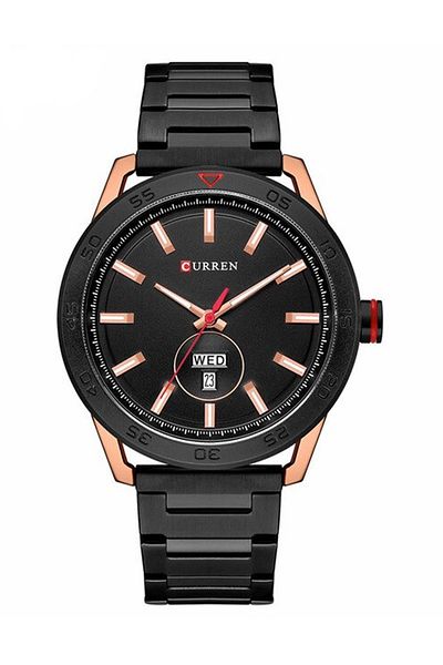 Curren 8331 Men's Steel Wrist Watch with Daily Calendar