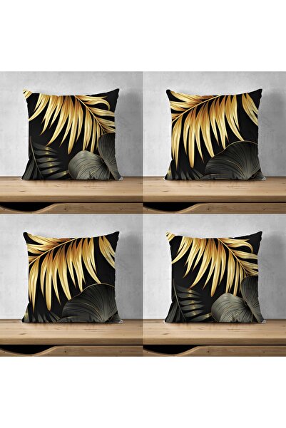 TRENDHOMES Set de 4 huse de pernă decorative cu design special, cu două fețe,...