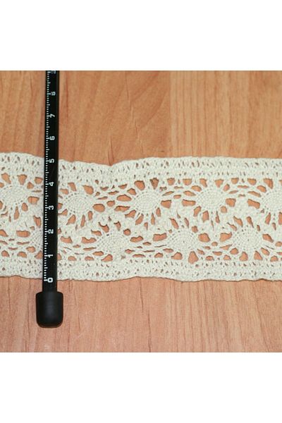 tuhafiyecimiz Cream Cotton Lace 50 mm