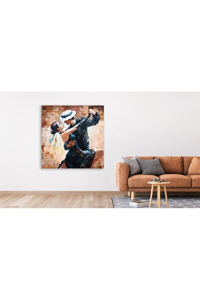 Zeta Aks Tango Dancers One Piece Cotton Canvas Painting