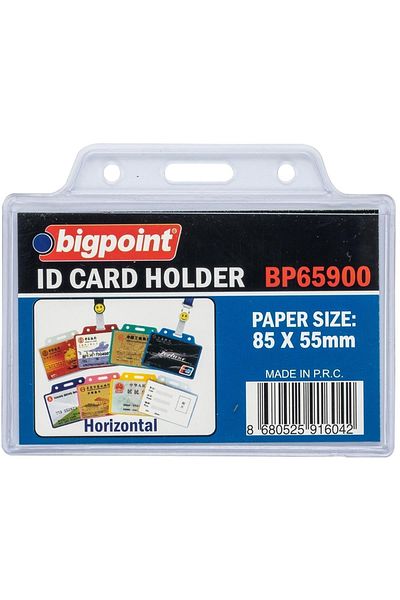 Bigpoint Horizontal Card Bag - Transparent 85X55Mm, Set of 100