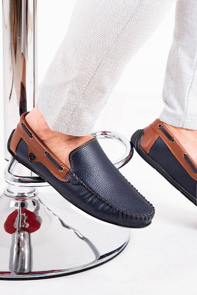 zincirport Мъжки тъмносини обувки Rog Loafer
