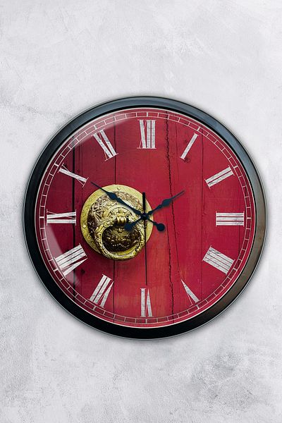 Kasva Concept 40 cm Black Metal Roman Numeral Wall Clock