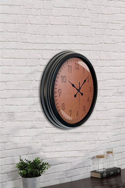 Kasva Concept Gift 40 cm Black Metal Classic Wall Clock