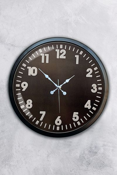 Kasva Concept Δώρο 40 εκ. Μαύρο Μεταλλικό Κλασικό Ρολόι Τοίχου