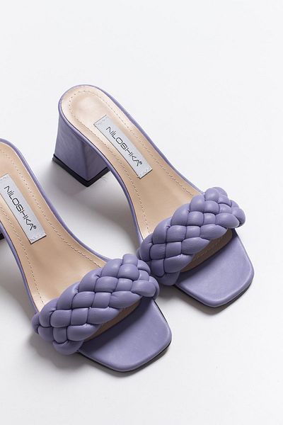 Niloshka Women's Lilac Knitted Slippers