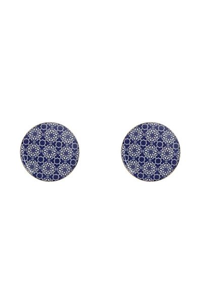 Porland Morocco Pattern Purple Flat Plate 28cm Set of 2
