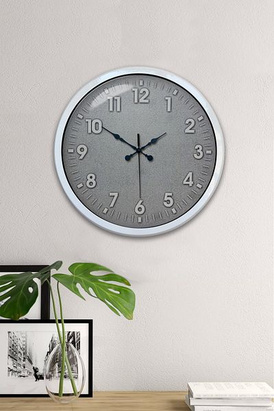 Kasva Concept Gift 40 cm White Metal Classy Wall Clock