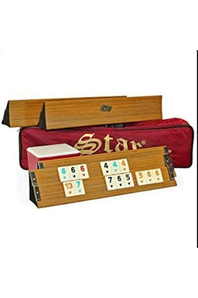Star Oyun Premium Wooden Okey Set (dark Color)