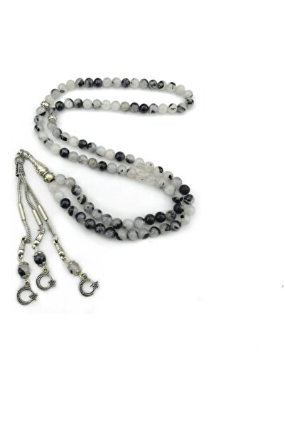 OSMANLI DOĞAL TAŞ Sertifikalı Rutil Kuvars 99'luk Doğal Taş Tesbih 6 Mm