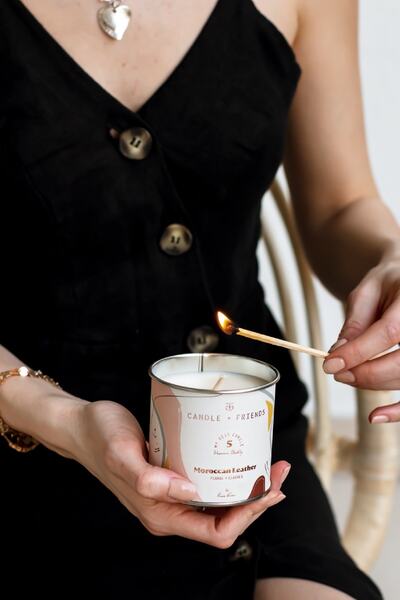 Candle and Friends No.5 Moroccan Leather Teneke Mum