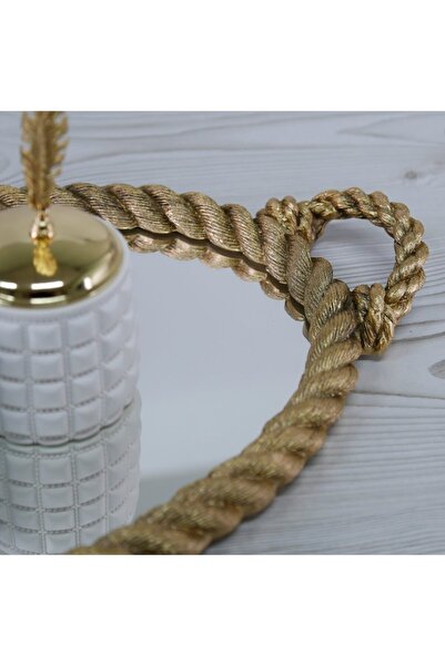 Selim Rope Aynalı Tepsi Altın