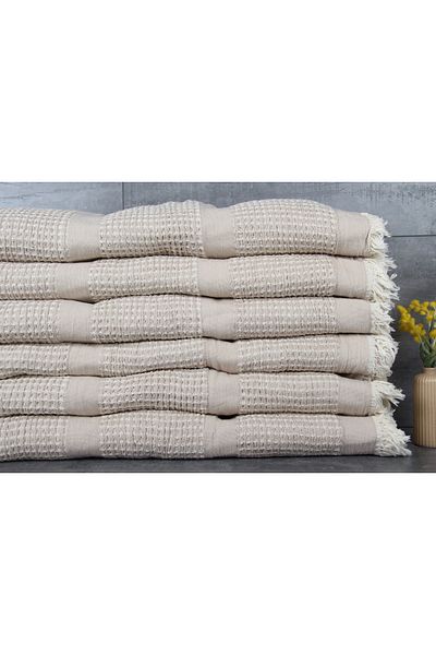 Kayra Export Pique Beige 200x220 Cm Cotton Pique Decorative Blanket