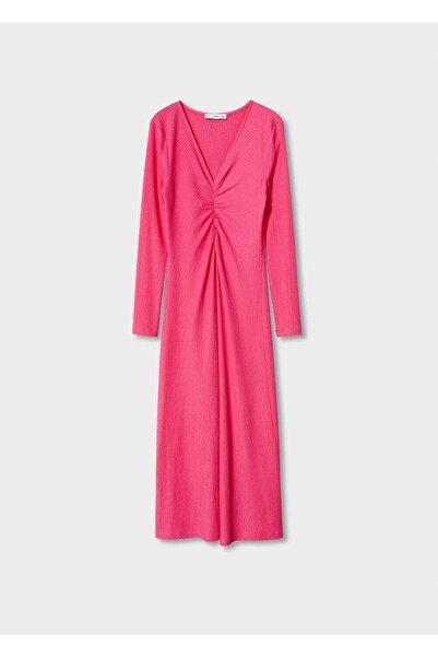 MANGO Woman Fırfır Detaylı Elbise