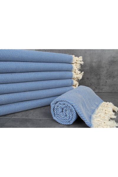 Saxe Blue Bath Towel Beach Towel Tablecloth Picnic Cover 100x180cm 100% Cotton Peshtemal