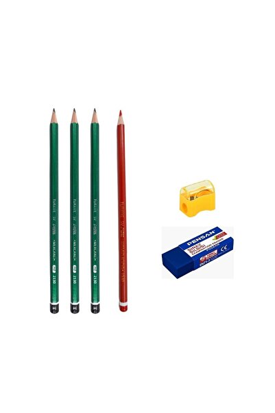 ALTIS 3 Adet Kurşun Kalem + 1 Adet Kırmızı Kopya Kalemi + Pensan Sınav Silgis...