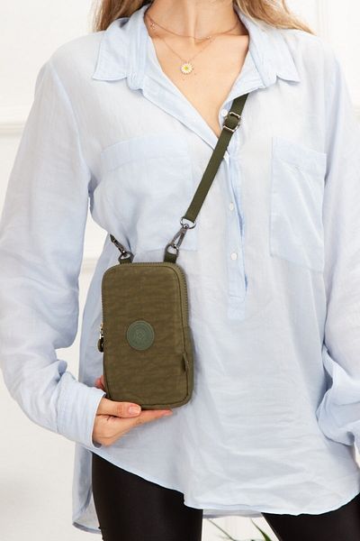 NEWISH POLO ACCESSORIES Newish Polo Khaki Green Color Mini Plush Monkey Keyed Unisex Mobile Phone Carrying Bag