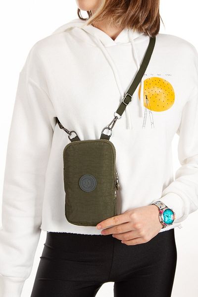 NEWISH POLO ACCESSORIES Newish Polo Khaki Green Color Mini Plush Monkey Keyed Unisex Mobile Phone Carrying Bag