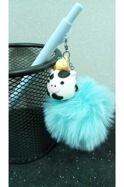 Cyf Süslü Mavi Peluş Inekli Versatil Kalem  0.7   Uçlu