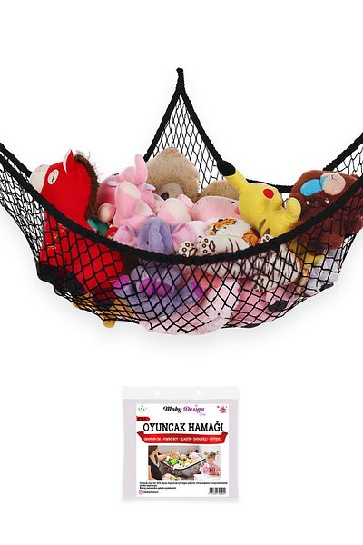 Moky Design Toy Box, Mesh Toy Hammock Instead Of Laundry Basket, Baby Kids Room Organizer