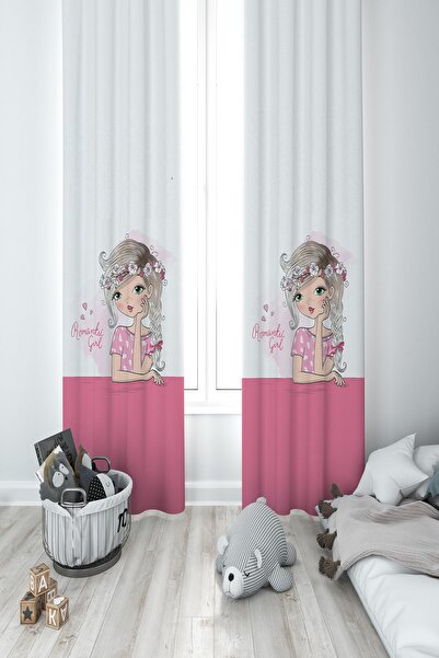 BAMBAŞKA MODA Дитяча кімната Romantic Girl Двохкрила штора Bmfp-281