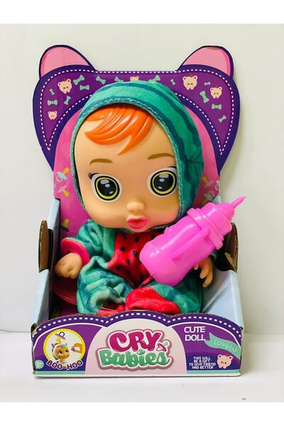 Cango Cry Babies Ağlayan Bebekler Sesli Emzikli Biberonlu Oyuncak Et Bebek