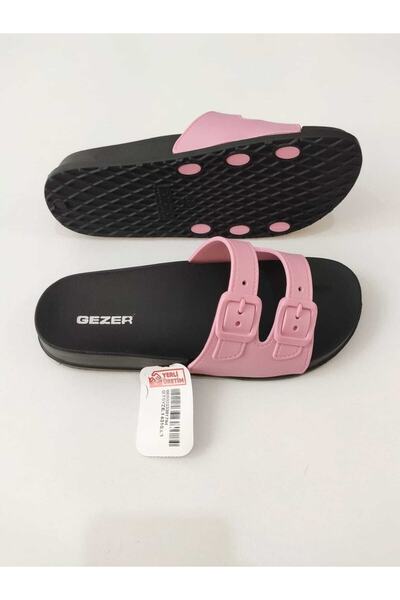 GEZER Pembe Anatomik Taban Yumuşak Plastik Ekstra Hafif Kadın Havuz Deniz Plaj Ev Ve Sokak Terliği Eva