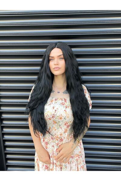 Fenomen Peruk Περούκα Μαύρη Χωρίς Περκές Πυκνή Κυματιστή