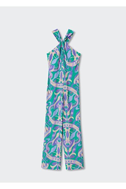 MANGO Woman Desenli Akışkan Tulum