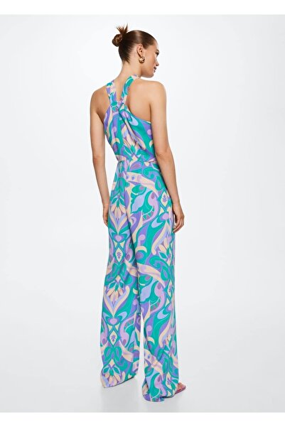 MANGO Woman Desenli Akışkan Tulum