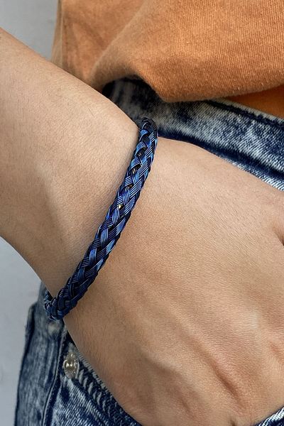 axexuar Steel Rope Model Knitted Adjustable Stainless Non-Tarnish Women's Men's 316l Steel Bracelet