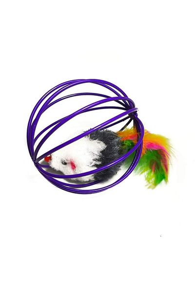 Maxisol Ans Wire Ball Cat Toy with Mouse