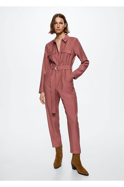 MANGO Woman Öves hosszú jumpsuit