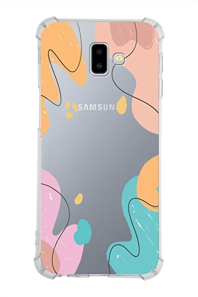 PrintiFy Samsung Galaxy J6 Plus Köşe Korumalı Antişok Kapak Karışık Renkler T...