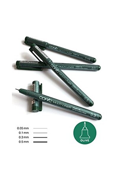Copic Multiliner Olive Set (0,05, 0,1, 0,3, 0,5)