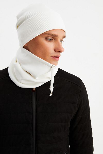 Butikgiz Men's Fisherman Style Cotton Camisole, Anti-Sweat, Ultra Light, Soft Beret Neck Collar Set