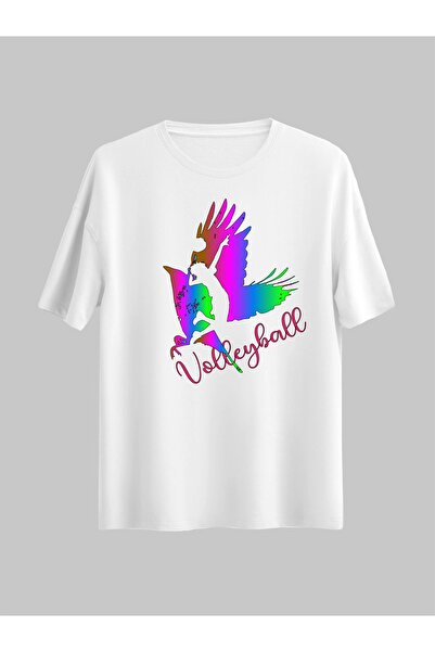 BlackUS Pasăre colorată Volei Jucător de volei / Sport / Atlet cadou / Tricou...