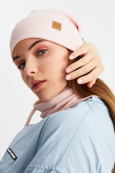 Butikgiz 3 in One Fisherman Style Beret + String Beret + Neck Collar Lightweight, 100% Cotton Winter Set