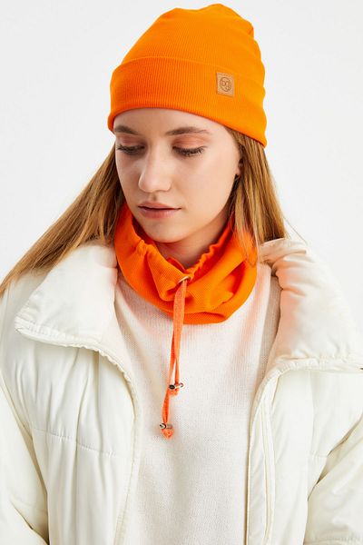 Butikgiz Μπερέ 3 σε ένα Fisherman Style + String Beret + Γιακάς Λαιμού Ελαφρύ, 100% Βαμβάκι Χειμερινό Σετ