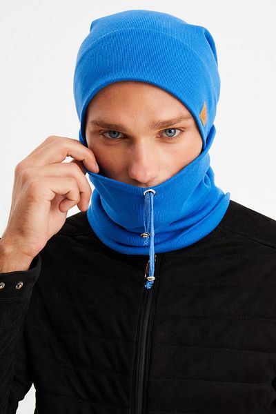 Butikgiz Men's Cotton Camisole, Anti-Sweat, Ultra Light and Soft Drawstring Beret Neck Collar Set