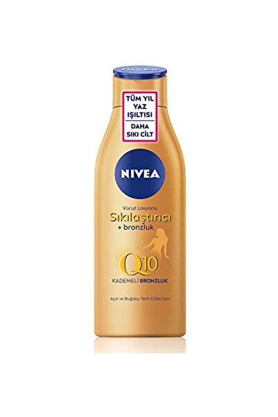 NIVEA Q10 Body Lotion - 200ml, Firming in 10 Days, Natural Tan, Light and Wheat